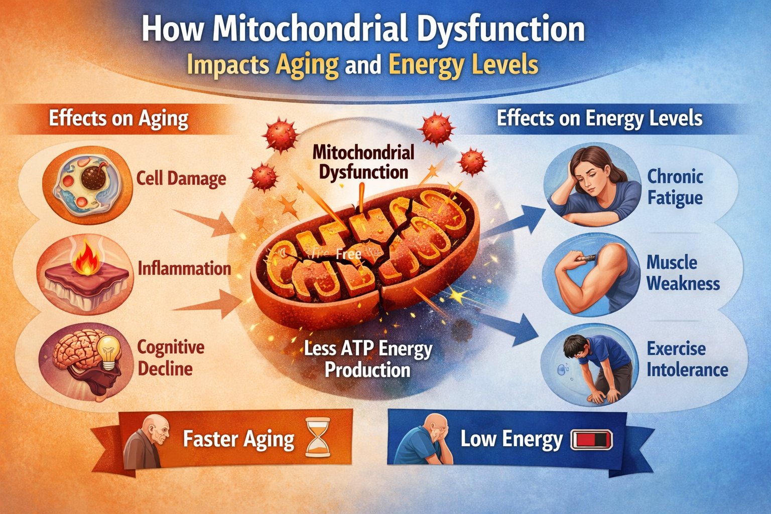 How Mitochondrial Dysfunction Impacts Aging and Energy Levels