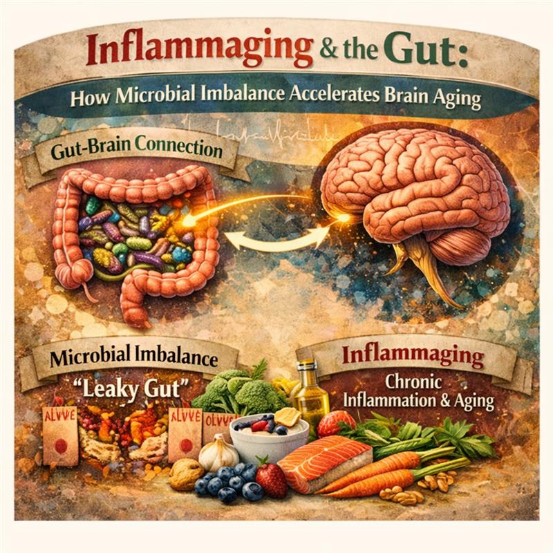 Inflammaging and the Gut: How Microbial Imbalance Accelerates Brain Aging