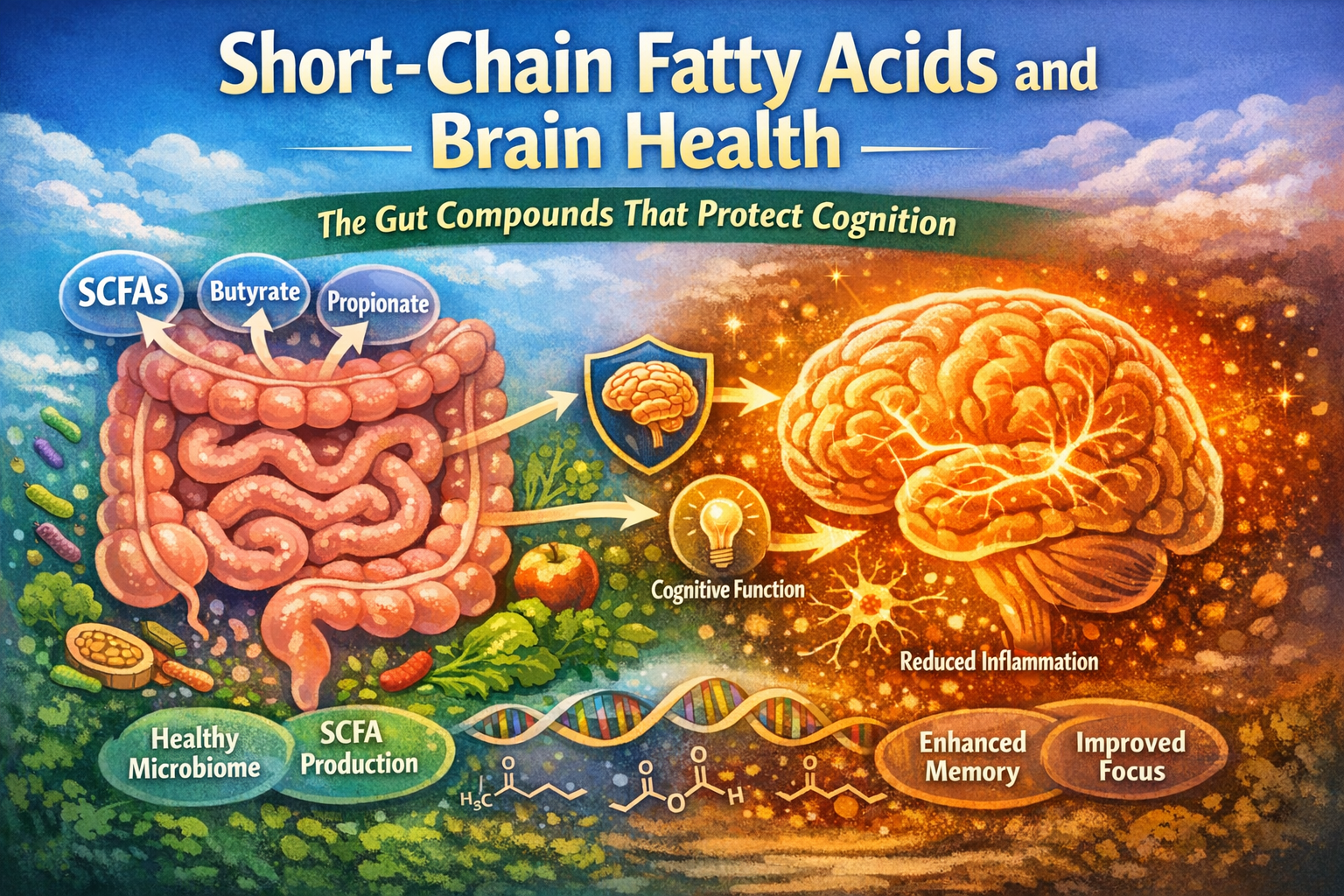 Short-Chain Fatty Acids and Brain Health: The Gut Compounds That Protect Cognition