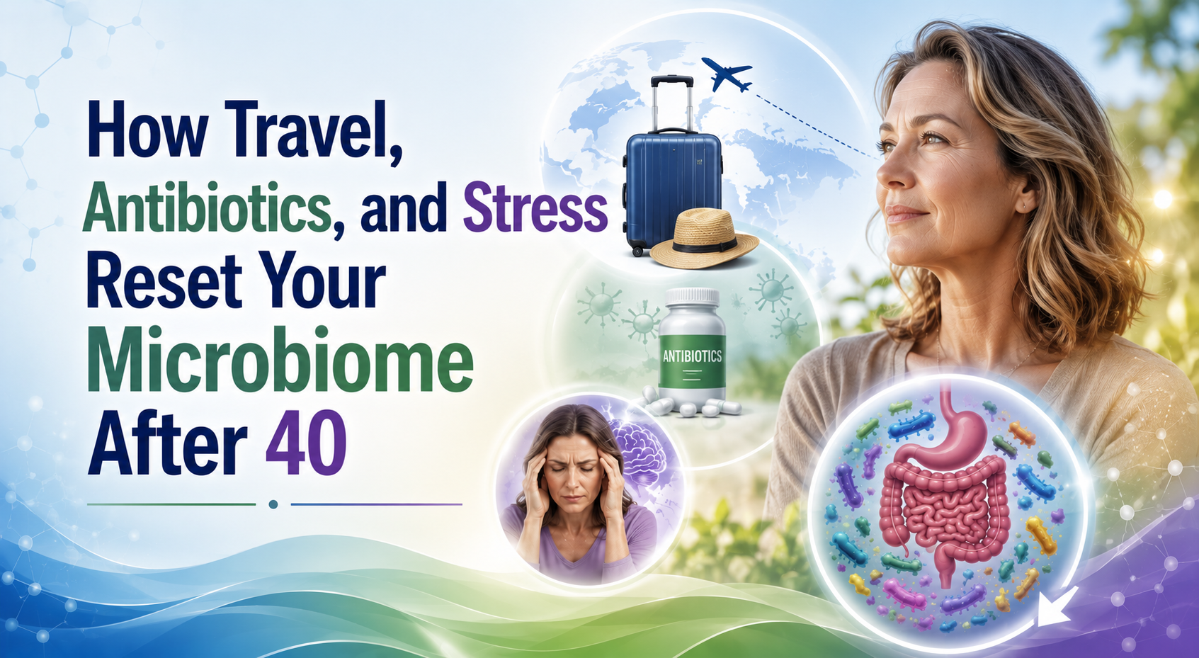 How Travel, Antibiotics, and Stress Reset Your Microbiome After 40