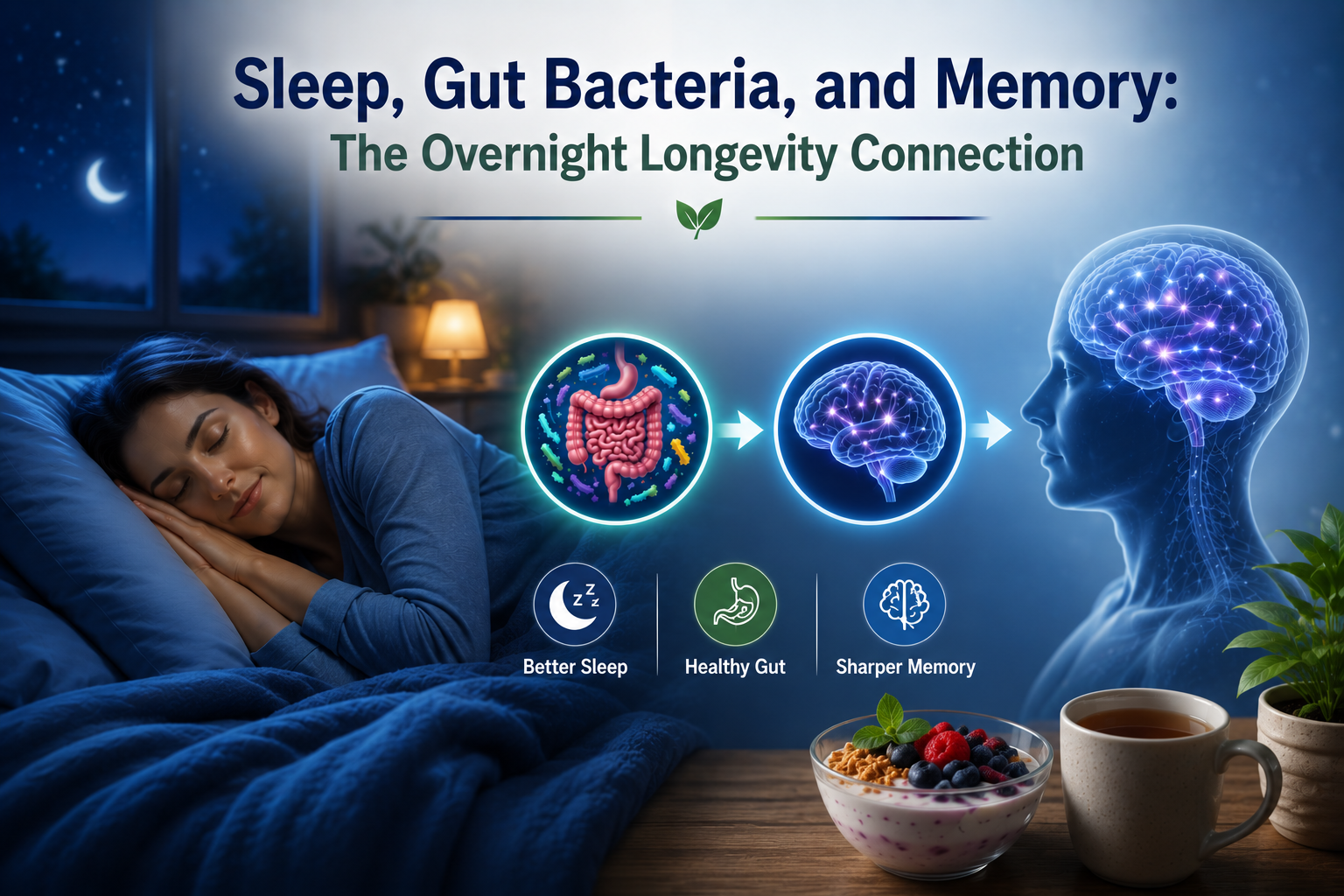 Sleep, Gut Bacteria, and Memory: The Overnight Longevity Connection